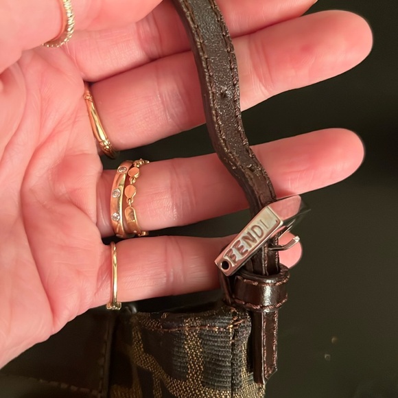 HOLIDAY SALE! Fendi Zucca FF Logo Mini Croissant Bag - vintage & rare! - Picture 7 of 17